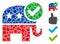 Vote republican Composition Icon of Abrupt Pieces