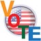 Vote Sign and Badge of  America Election Day