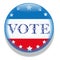 Vote Sign and Badge of  America Election Day