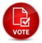 Vote (survey icon) elegant red round button