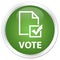 Vote (survey icon) premium soft green round button
