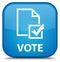 Vote (survey icon) special cyan blue square button