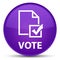Vote (survey icon) special purple round button