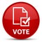 Vote (survey icon) special red round button
