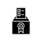 Vote - voting - elections - poll icon, vector illustration, black sign on isolated background