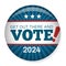 Voting 2024 Icon with Vote, Government, and Patriotic Symbolism and Colors