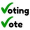 Voting america. Election day. American us presidential election vote concept design