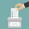 Voting. Ballot box. Candidate elections. Presidential elections. Do the choice. Vector illustration