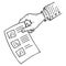 Voting ballot, form, list icon. Vector illustration of ballot paper in hand. Hand holds a blank, document, sheet of paper