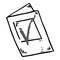Voting ballot, form, questionnaire icon. Vector illustration of ballot paper.