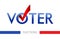 Voting banner vector design. The word vote is written in French.