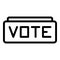 Voting campaign icon outline vector. Ballot vote