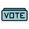 Voting campaign icon vector flat