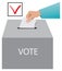 Voting color vector illustration