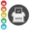 Voting concept, Vote concept icon, Flat style illustration of election day