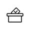 Voting icon vector. Isolated contour symbol illustration