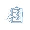 Voting line icon concept. Voting flat  vector symbol, sign, outline illustration.