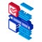 Voting Selection isometric icon vector illustration