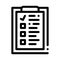 Voting Sheet Icon Vector Outline Illustration
