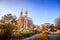 Votiv church in the Sigmund Freud Park in Vienna, Austria