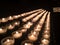 Votive candles in a church