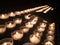 Votive candles in a church