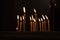 Votive candles in the church