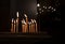 Votive candles in the church