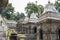 Votive temples and shrines in a row at Pashupatinath Temple, Kathmandu, Nepal