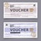 Voucher grunge template. Universal flyer for business and department stores. 100 dpllars