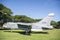 The Vought F-8 Crusader model displayed in the Air Force City Park in Clark, Philippines