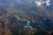 Vouglans lake aerial view panorama