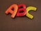 Vowels of the alphabet in colors for kids