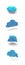 Voxel Low Poly Cloud Collection Isometric Cloud Data 3D Pixel Art for Design Project