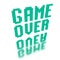 Voxel Low Poly Old Video Game Font Words - Game Over Isometric 3D Pixel Art for Design Project