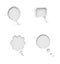 Voxel Low Poly Speech Bubble Icons Blank Empty Speech Bubble Concept - Isometric 3D Pixel Art for Design Project