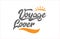 voyage lover black hand writing word text typography design logo