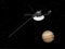 Voyager spacecraft near Jupiter - 3D render