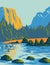 Voyageurs National Park Located in Northern Minnesota near the Canadian Border WPA Poster Art