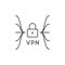 VPN protection line outline icon