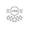 VPN rating line outline icon