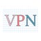 VPN Virtual Private Network written on checkered paper sheet-