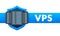 VPS Virtual private server web hosting services infrastructure technology. Vector stock illustration.