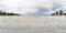 VR 360 panoramic white sand beach, Sattahip, Chon Buri, Thailand, white beach, clear blue sea,  StratoCumulus Cloud in  sky