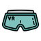 Vr game glasses icon, outline style