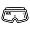 Vr game glasses icon, outline style