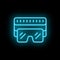 Vr glasses icon neon vector