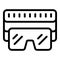 Vr glasses icon outline vector. Virtual travel