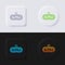 VR Glasses Icon set, Multicolor neumorphism button soft UI Design.