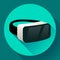 VR Glasses icon or virtual reality helmet icon vector. flat virtual reality headset icon for computer, phone or smart